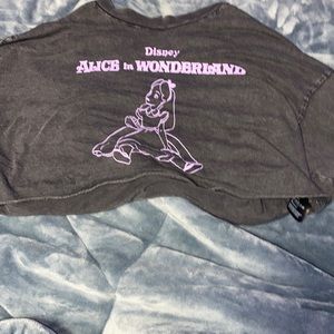 This cropped t-shirt is a size small and from Disney.